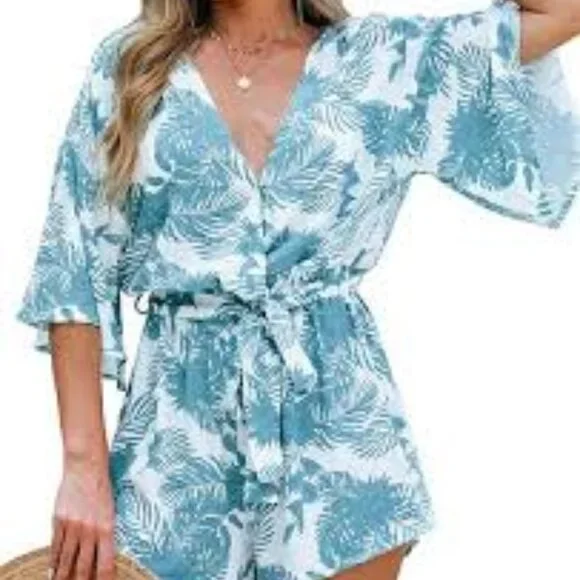 GREEN LEAF ROMPER - Picture 3 of 12
